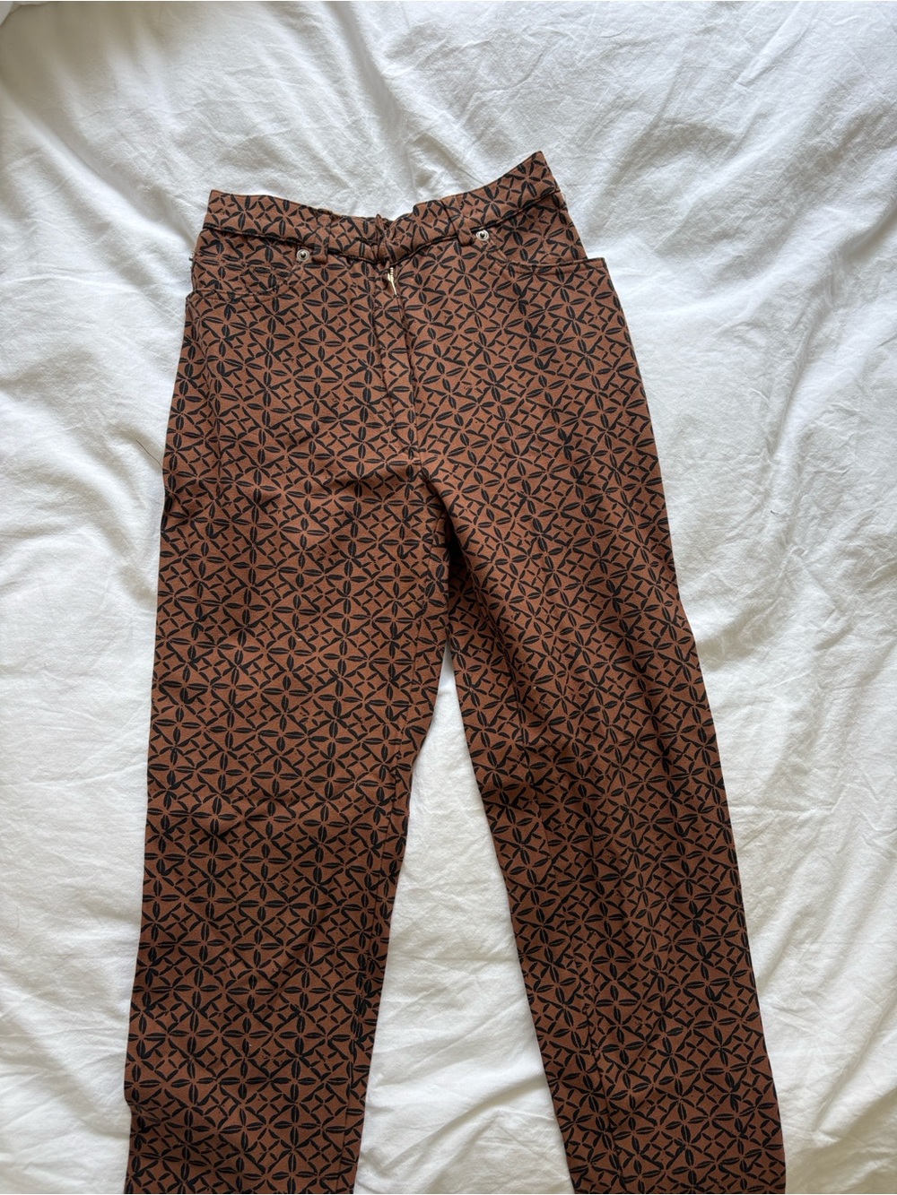 Etro Brown Geometric Print Pants